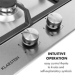 KLARSTEIN - plinska kuhalna plošča | IGNITO DOMINO, 2 gorilnika, srebrna - slika 7