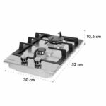 KLARSTEIN - plinska kuhalna plošča | IGNITO DOMINO, 2 gorilnika, srebrna - slika 9