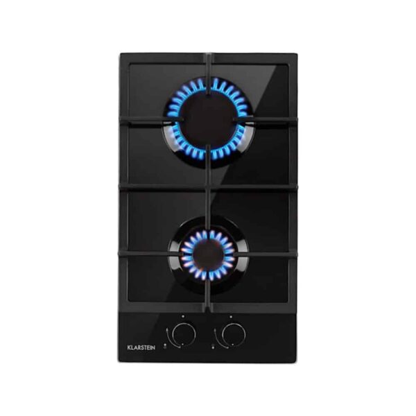 KLARSTEIN - plinska kuhalna plošča | IGNITO DOMINO, 2 gorilnika, črna
