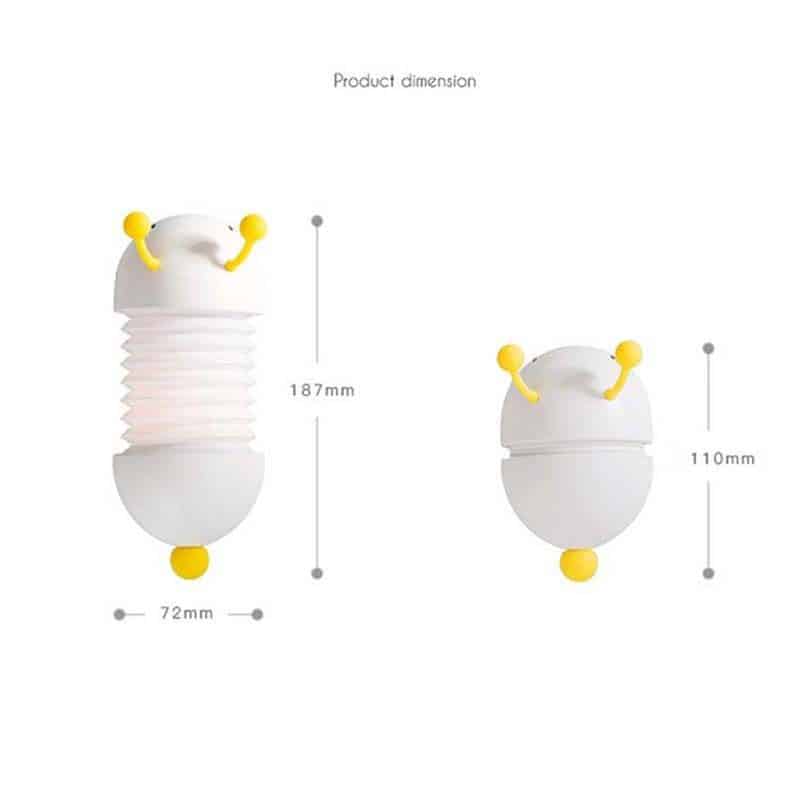 JANPIM - nočna lučka v obliki gosenice, magnetna, razširljiva | GOSENICA - slika 3