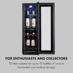 KLARSTEIN - vinska vitrina | SHIRAZ 12 Slim, 32L, 12 steklenic - slika 5