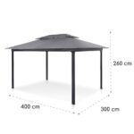 BLUMFELDT - vrtni paviljon | GRANDEZZA CORTINA, 3x4m, siva - slika 7