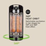 BLUMFELDT - zunanji IR grelec | HEAT GURU 360, 1200W, črn - slika 4