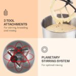 KLARSTEIN - kuhinjski robot | BELLA, 5.2L, 1200W, rdeča - slika 3