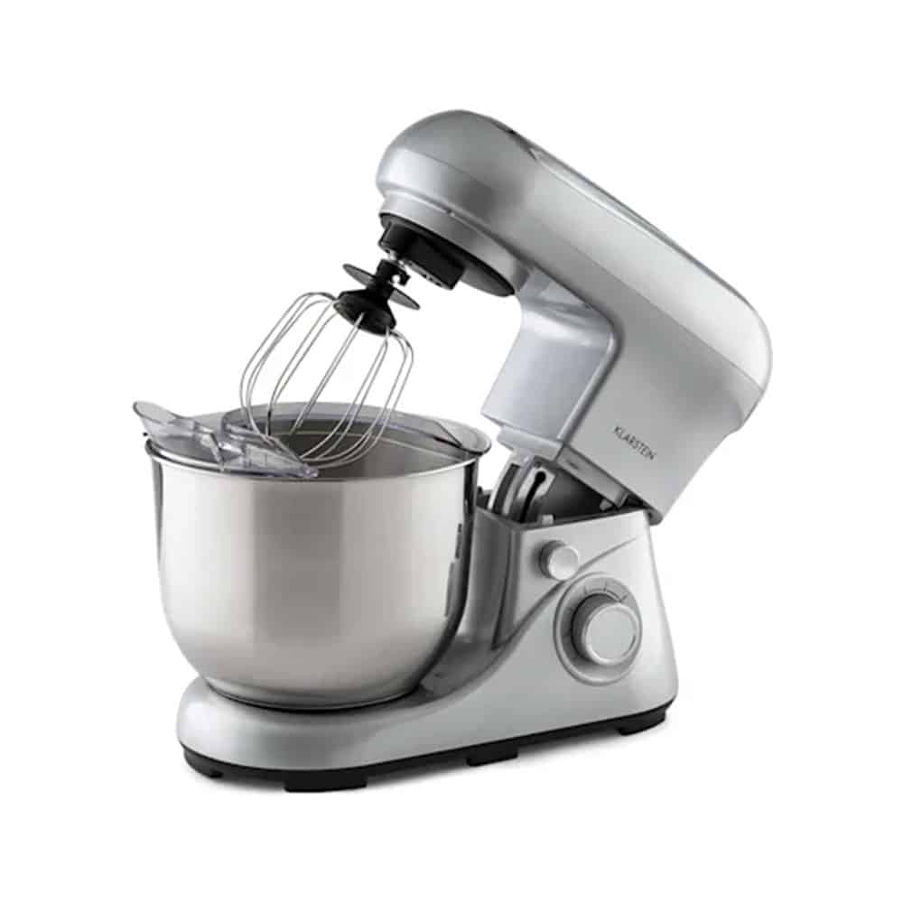Klarstein Bella Pico 2G keukenmachinemixer, 6 vermogensniveaus met pulsfunctie, planetair roersysteem, 5 l roestvrijstalen kom, 3-delig, 1300 W / 1, 7 PS, zilver Klarstein Bella Pico 2G keukenmachinemixer, 6 vermogensniveaus met pulsfunctie, planetair roersysteem, 5 l roestvrijstalen kom, 3-delig, 1300 W / 1, 7 PS, zilver