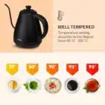 KLARSTEIN - grelnik za vodo | GARCON, 1L, 2000W, črn - slika 4