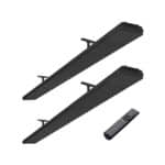 HEATSTRIP | komplet dveh infrardečih zunanjih grelnikov - DESIGN, 3200w, črn