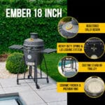 GRLLR - keramični žar | EMBER KAMADO CLASSIC 18" BUILT IN - slika 2