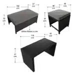 Vrtna garnitura 2v1 | za 2 osebi, poliuretan - slika 13