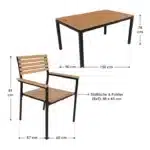 Vrtna garnitura | akacijev les, 5-delna - slika 7