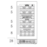 Vinska vitrina – Cavin | ACD40FGB, 28 steklenic, 2 coni, 40 cm - slika 7