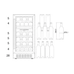 Vinska vitrina – mQuvée | WCD40AB-780, 28 steklenic, 2 coni, 40 cm - slika 4
