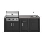 Letna kuhinja - GRANDPRO | ALUMINIUM Pro Elite, 18,3 kW, s pomivalnim koritom, grafit